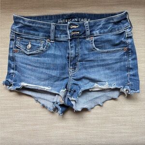 American Eagle Outfitters Women's Blue Denim Shorts Low Rise